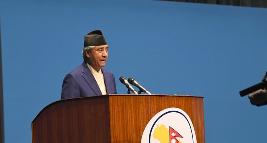 कूटनीतिक प्रयासबाट भूमि फिर्ता ल्याउन समर्थन र साथ रहन्छ: देउवा