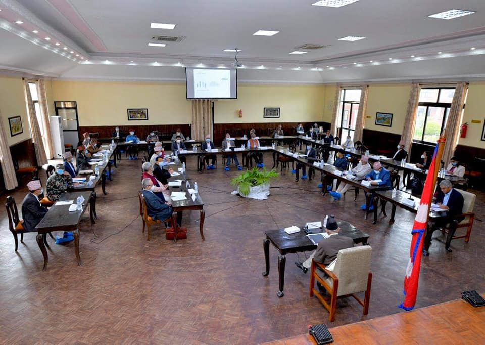 बालुवाटारमा विपद् व्यवस्थापन परिषद्को बैठक जारी, कांग्रेसको पनि सहभागीता