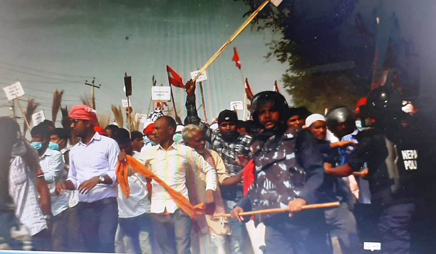 सर्लाहीमा नेपाली कांग्रेसका कार्यकर्ता र प्रहरीबीच झडप