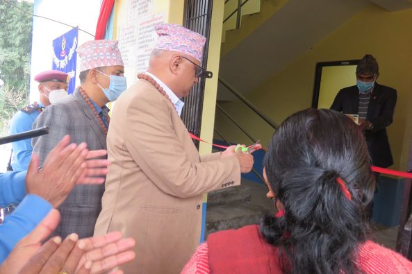 मन्त्री कार्कीद्धारा तालतलैया प्रहरी चौकीको नवनिर्मित भवनको उद्धाटन