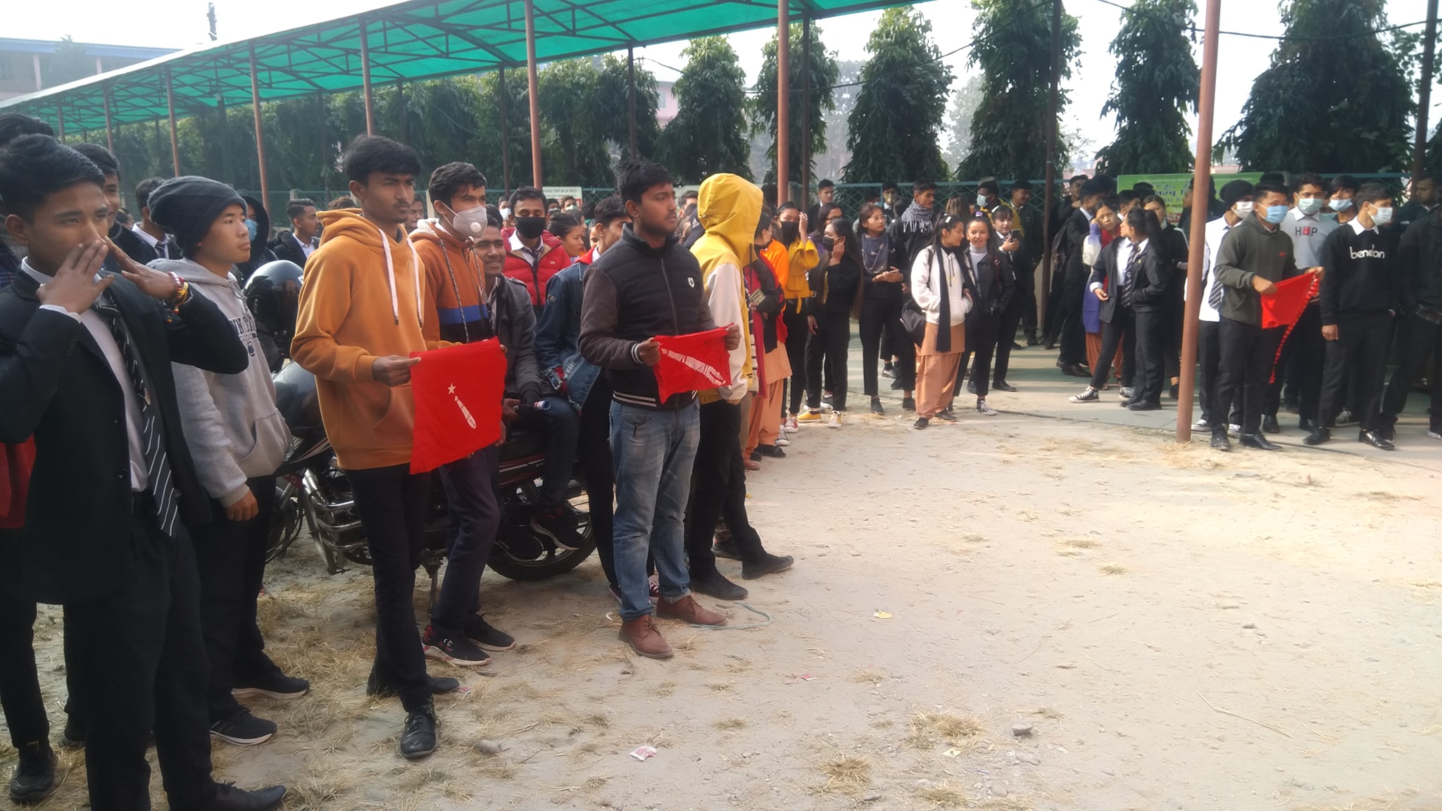 शुल्क फिर्ताको माग गर्दै आज दोस्रो दिन पनि दमक क्याम्पसमा अनेरास्ववियूद्धारा प्रर्दशन