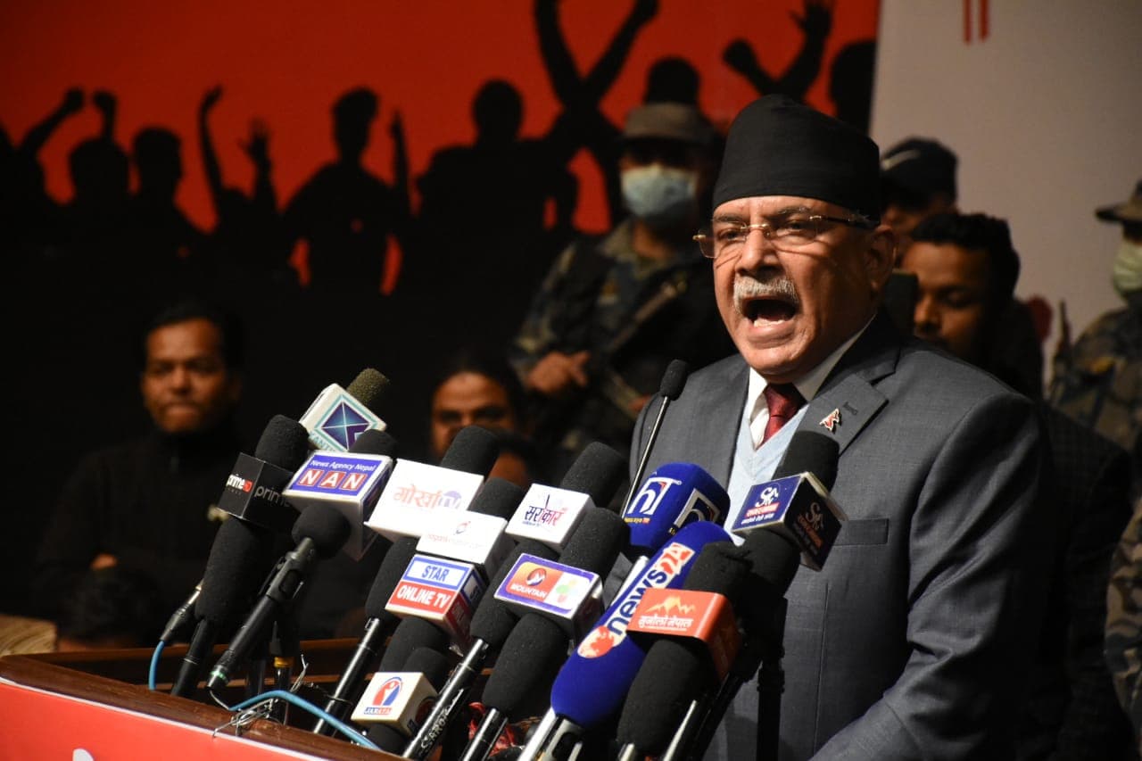 गठबन्धन तोड्न कांग्रेसले लामिछानेमाथि प्रश्न उठाएको प्रधानमन्त्री प्रचण्डको आरोप