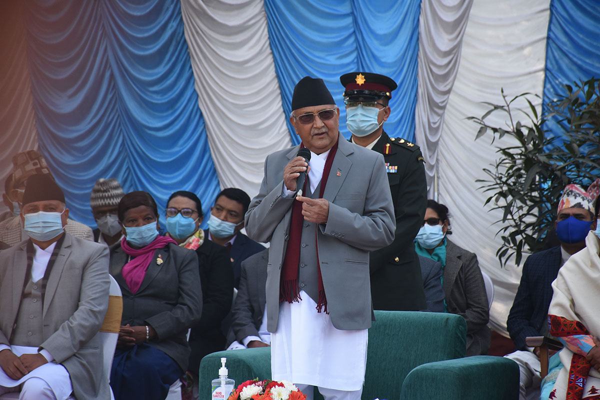शहीदको सपना साकार पार्न सरकार क्रियाशील छः प्रधानमन्त्री ओली