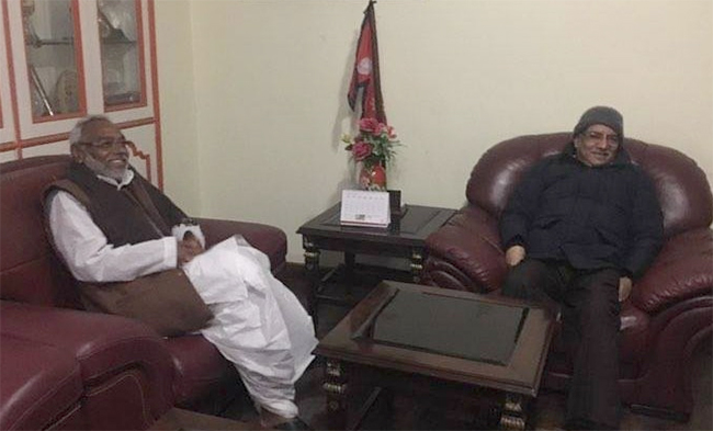 सत्ता–साझेदारीका लागि दाहाल–नेपाल समूह र जसपाका नेताहरु बिच छलफल