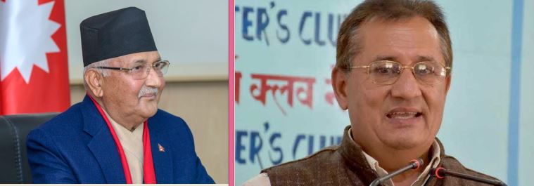 प्रधानमन्त्री ओली र भीम आचार्यबीच तीन घण्टा छलफल