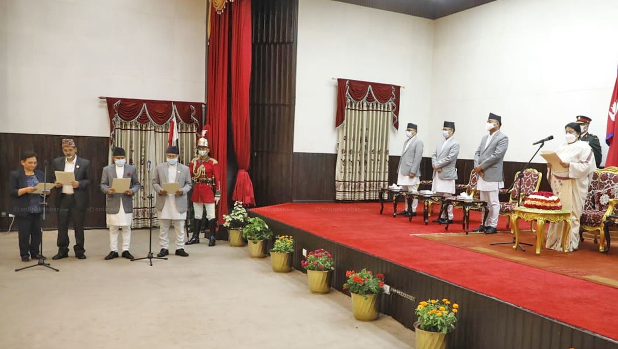 नवनियुक्त प्रधानमन्त्री देउवाद्धारा ४ सदस्य मन्त्रिपरिषद् गठन