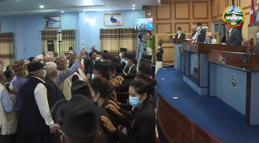 लुम्बिनीको प्रदेशसभा बैठक आधा घण्टाका लागि स्थगित