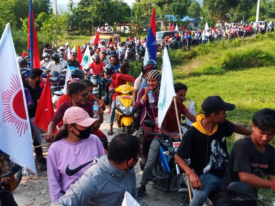 चुलाचुलीमा एमालेको शक्ति प्रर्दशन