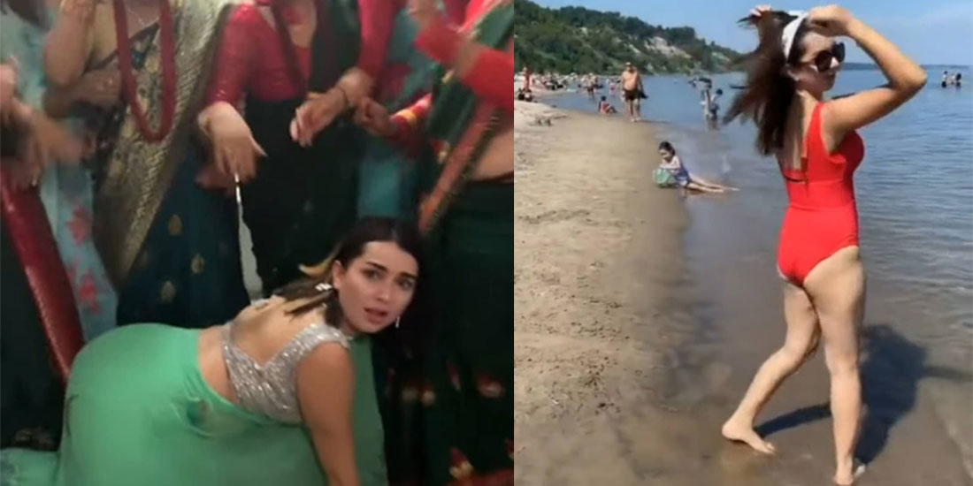 ‘ट्वोर्क’ डान्स स्टेपले एलिजा गौतम भाईरल, ट्रोलरको निशाना श्रीमान ऋषि धमला पनि