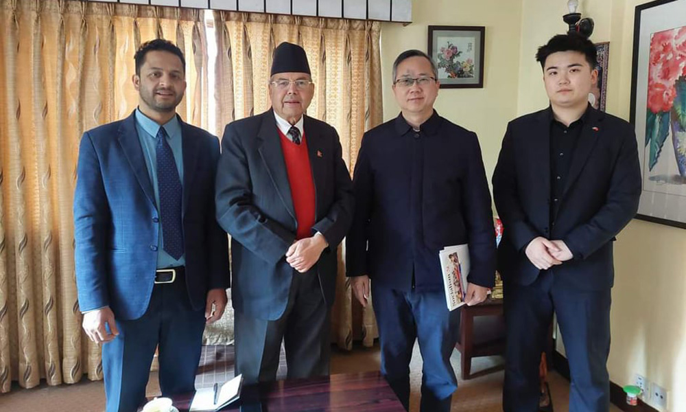 झलनाथ खनाल र चिनियाँ राजदूत छन् सोङ्बीच भेटवार्ता