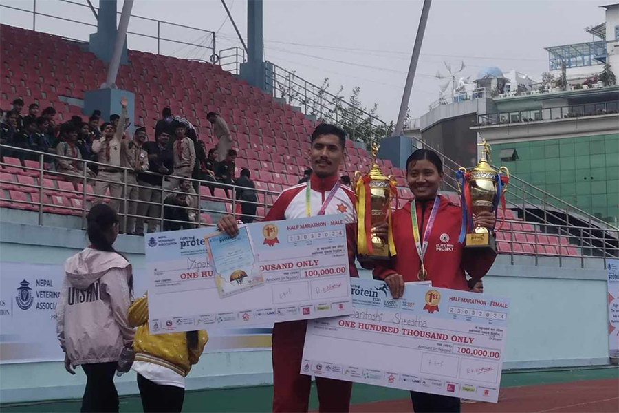 दीपक र सन्तोषीले जिते तेस्रो संस्करणको राइट टु प्रोटिन हाफ म्याराथनको उपाधि