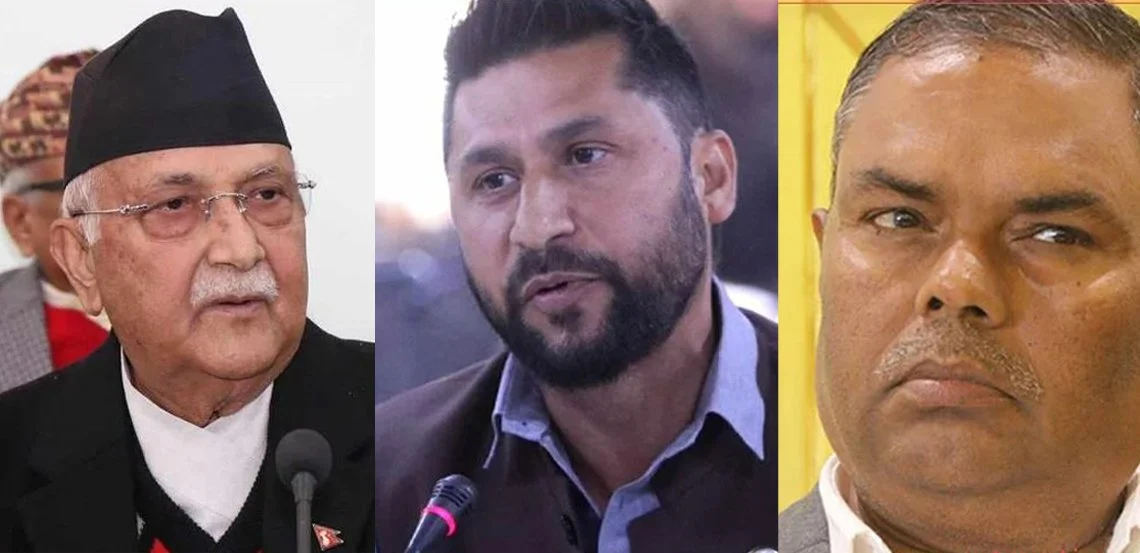 शक्ति बाँडफाँट गर्न ओली, रवि र उपेन्द्र बालुवाटारमा