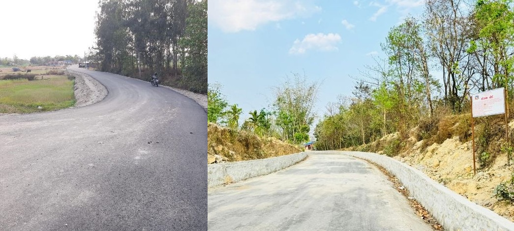बाह्रदशीमा टोलटोलसम्म कालोपत्रे सडक पुराउने उद्देश्यको पहिलो चरण काम पुरा