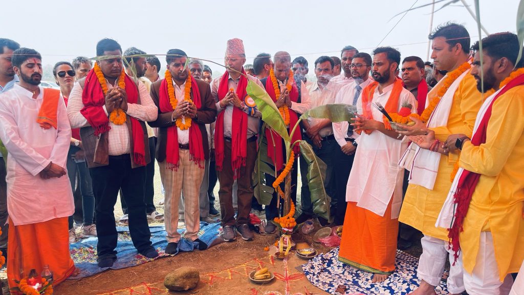 रुपन्देहीको रोहिणी खोला किनारमा पेट्रोलियम भण्डारण गृहको निर्माण सुरू