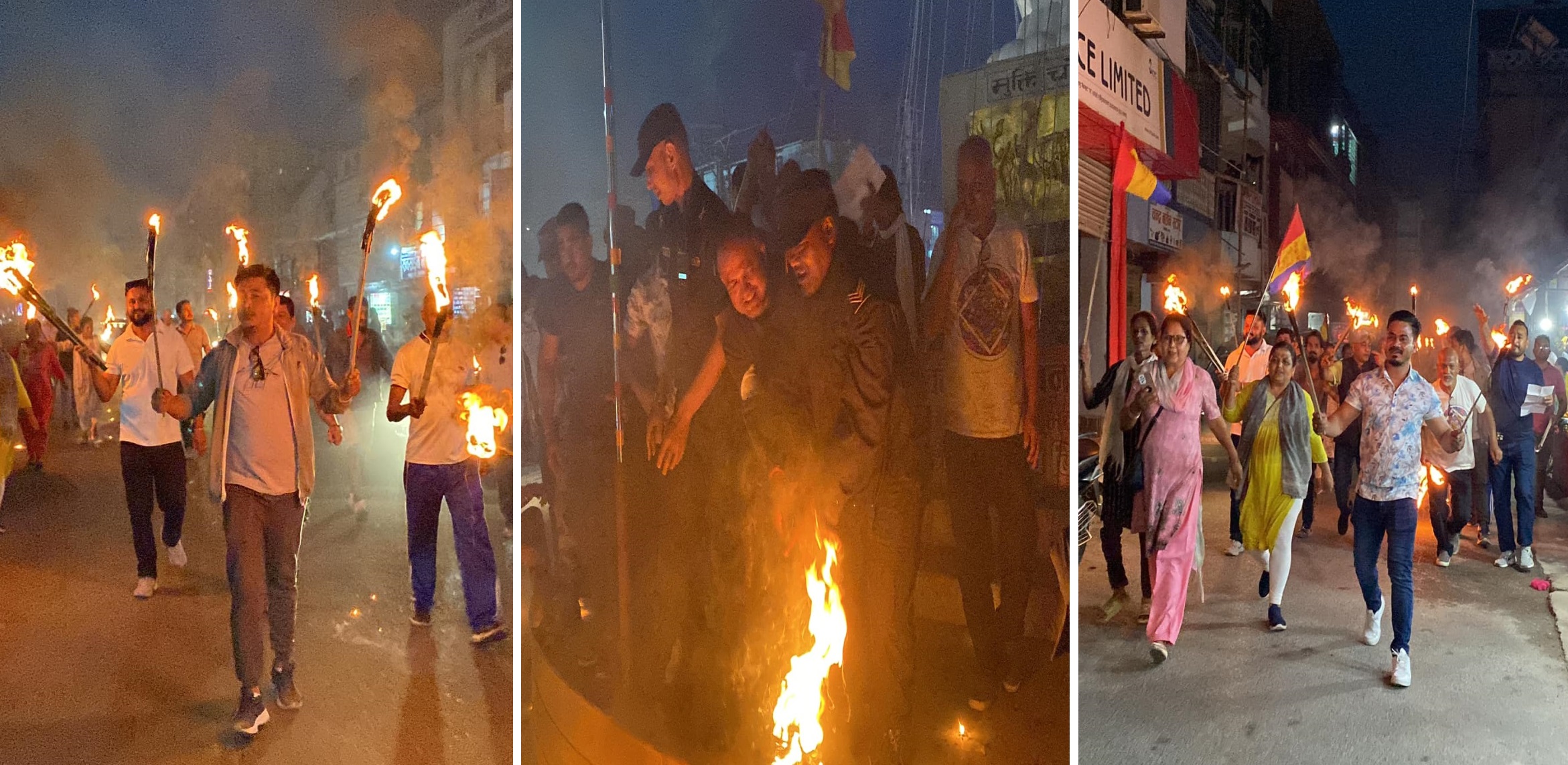 राप्रपाद्वरा झापाको विर्तामोडमा राँके जुलुस प्रदर्शन