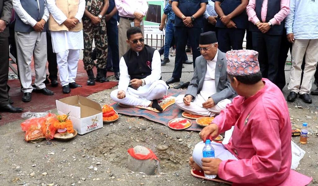 केपी शर्मा ओलीले गरे एशियन हाइवेको शिलान्यास