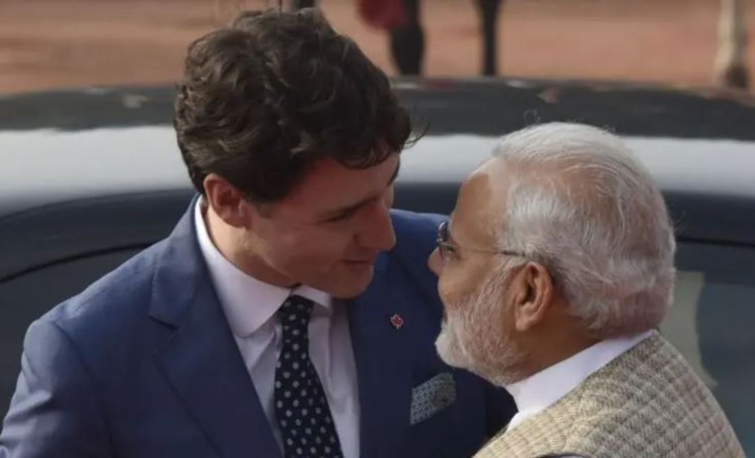 मोदी र क्यानडाका प्रधानमन्त्री जस्टीन आमुनेसामुन्ने हुँदै