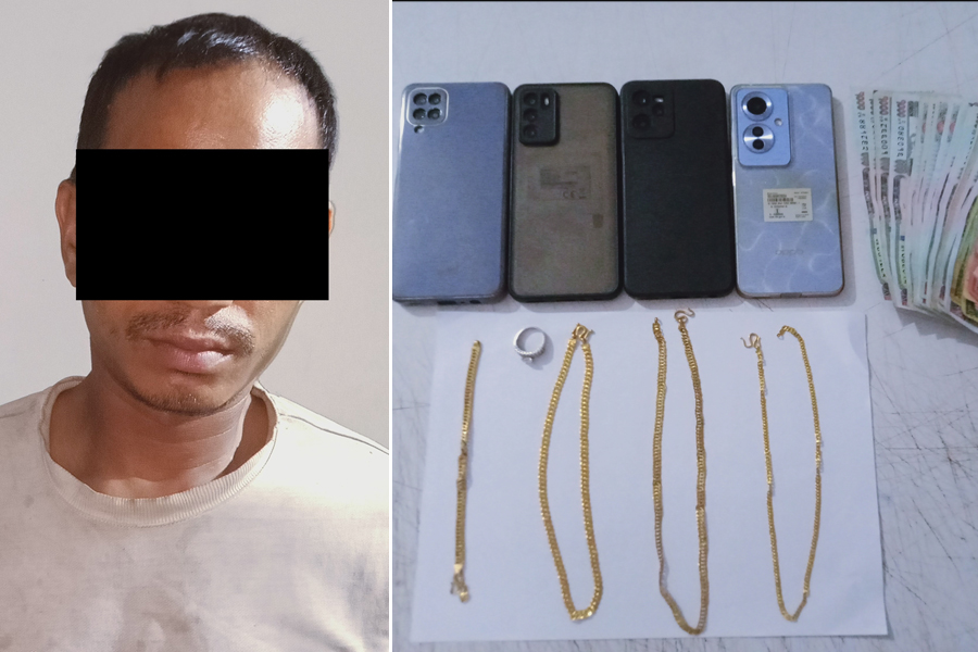 सुनका गहना चोरेको आरोपमा एक जना पक्राउ
