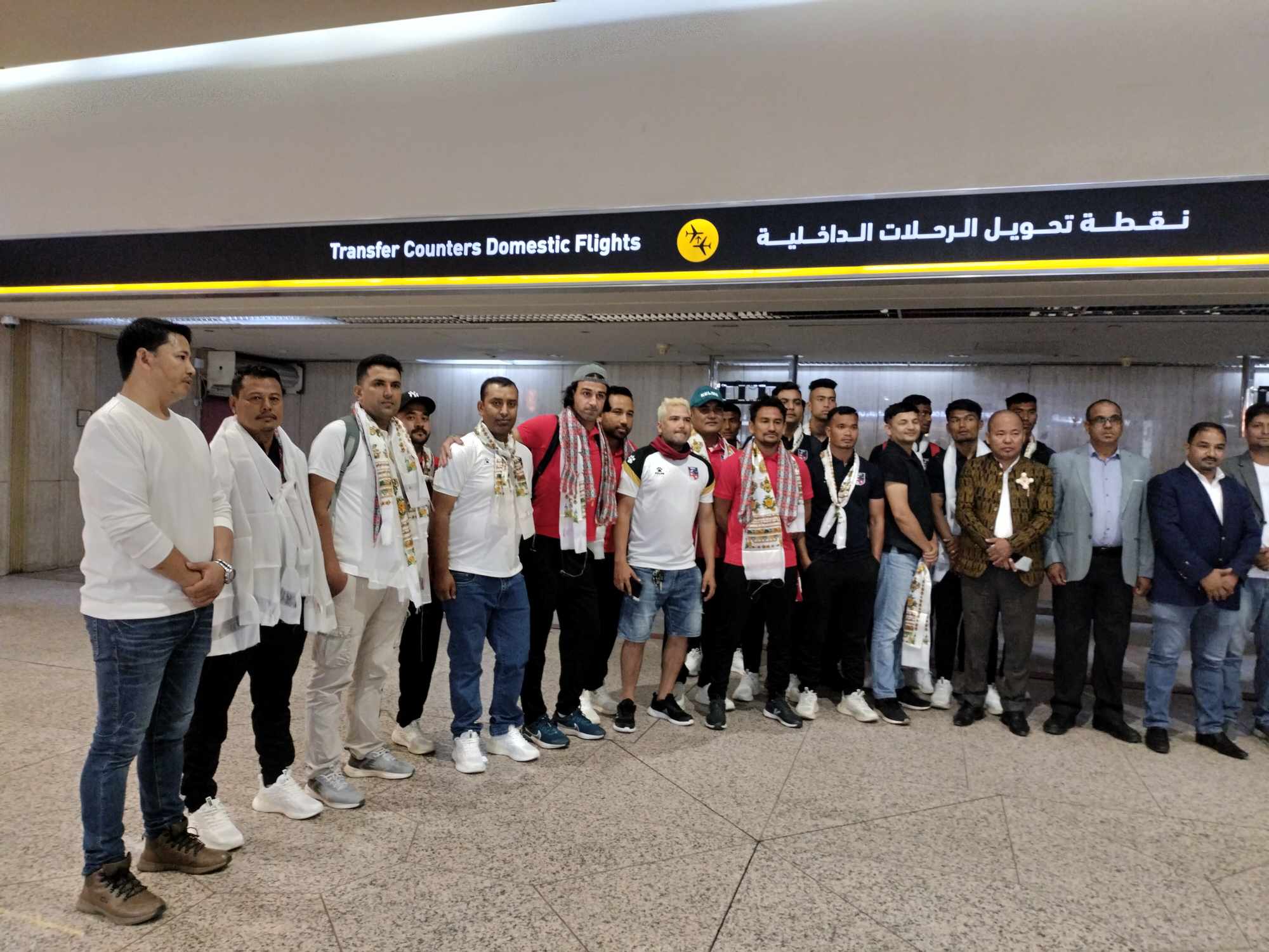 विश्वकप तथा एएफसी एसियन कप छनोट खेल्न साउदी पुग्यो नेपाली टोली