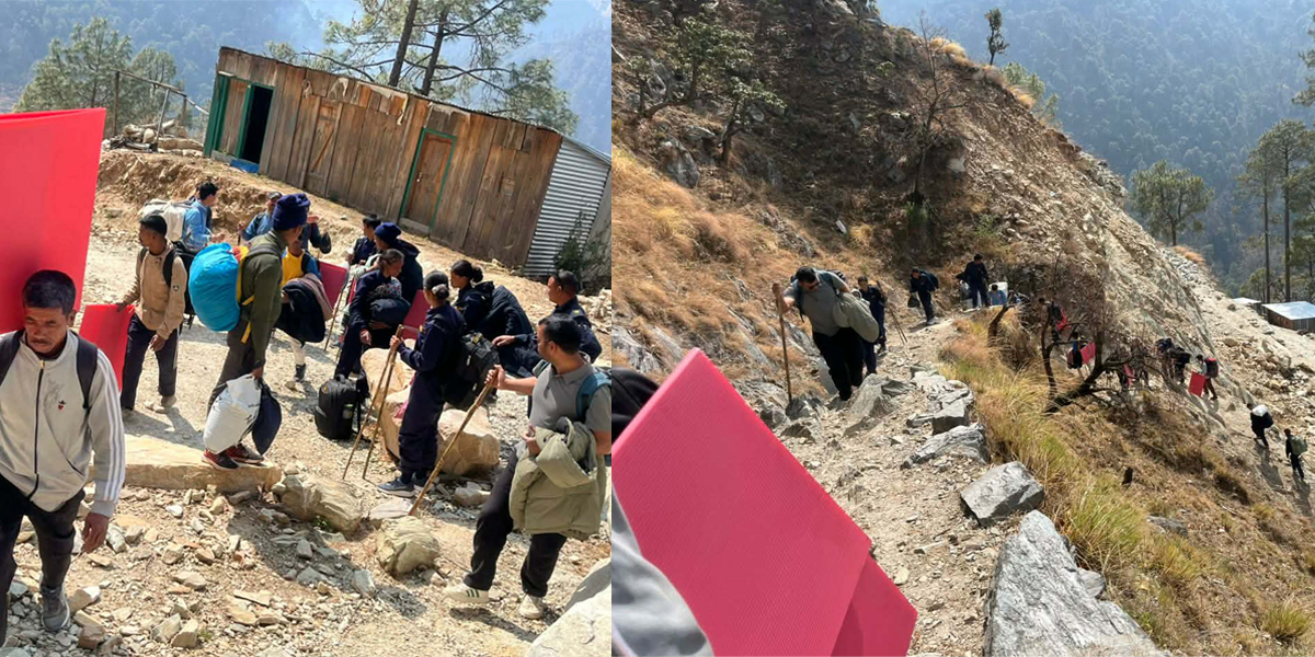 निर्वाचन गराउन साइपाल लागे कर्मचारी, तीन दिनसम्म पैदल यात्रा